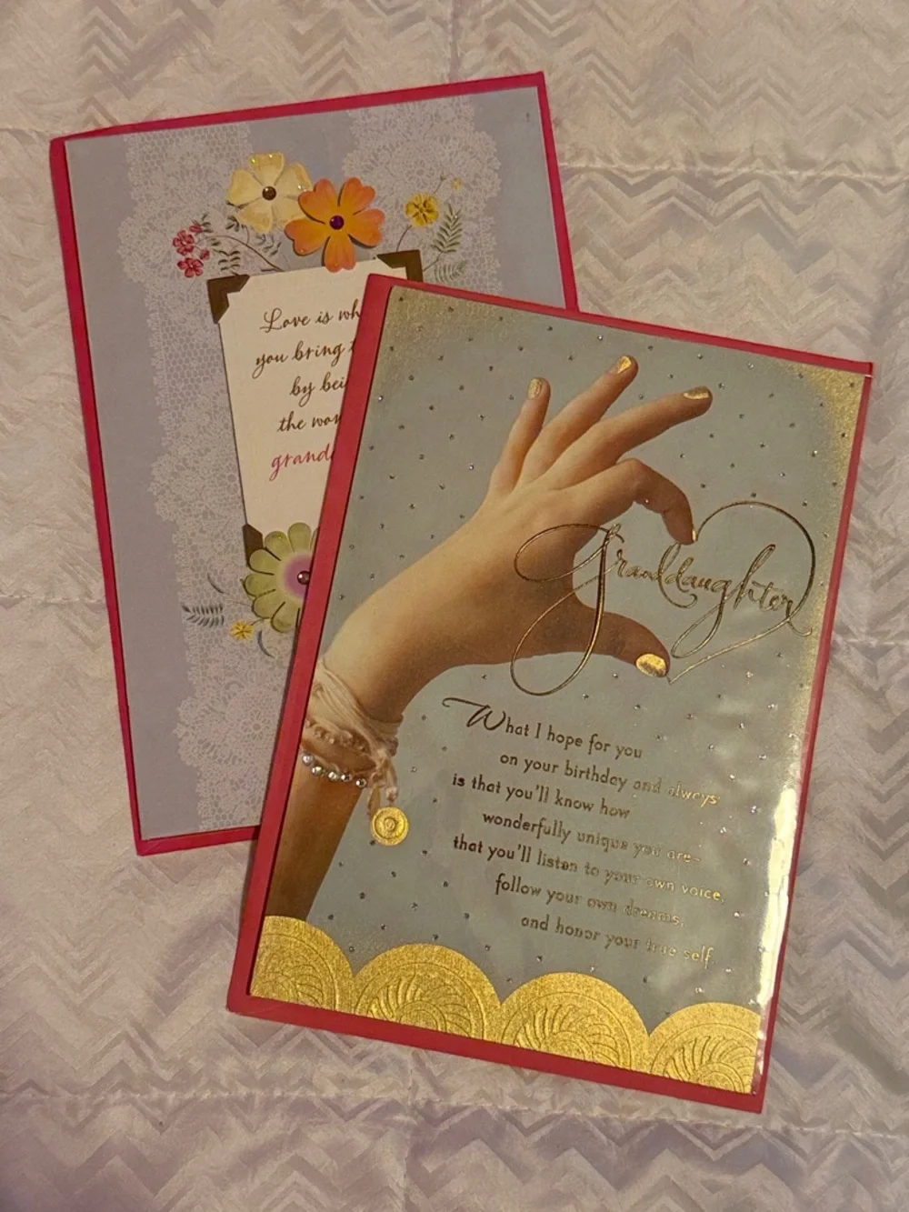 🌻 Bundle of 2 Hallmark Granddaughter Birthday Cards
